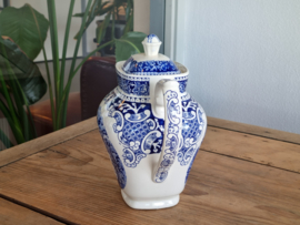 Regout Castillo Old England blauw robuuste Chocoladepot Koffiepot 2 liter