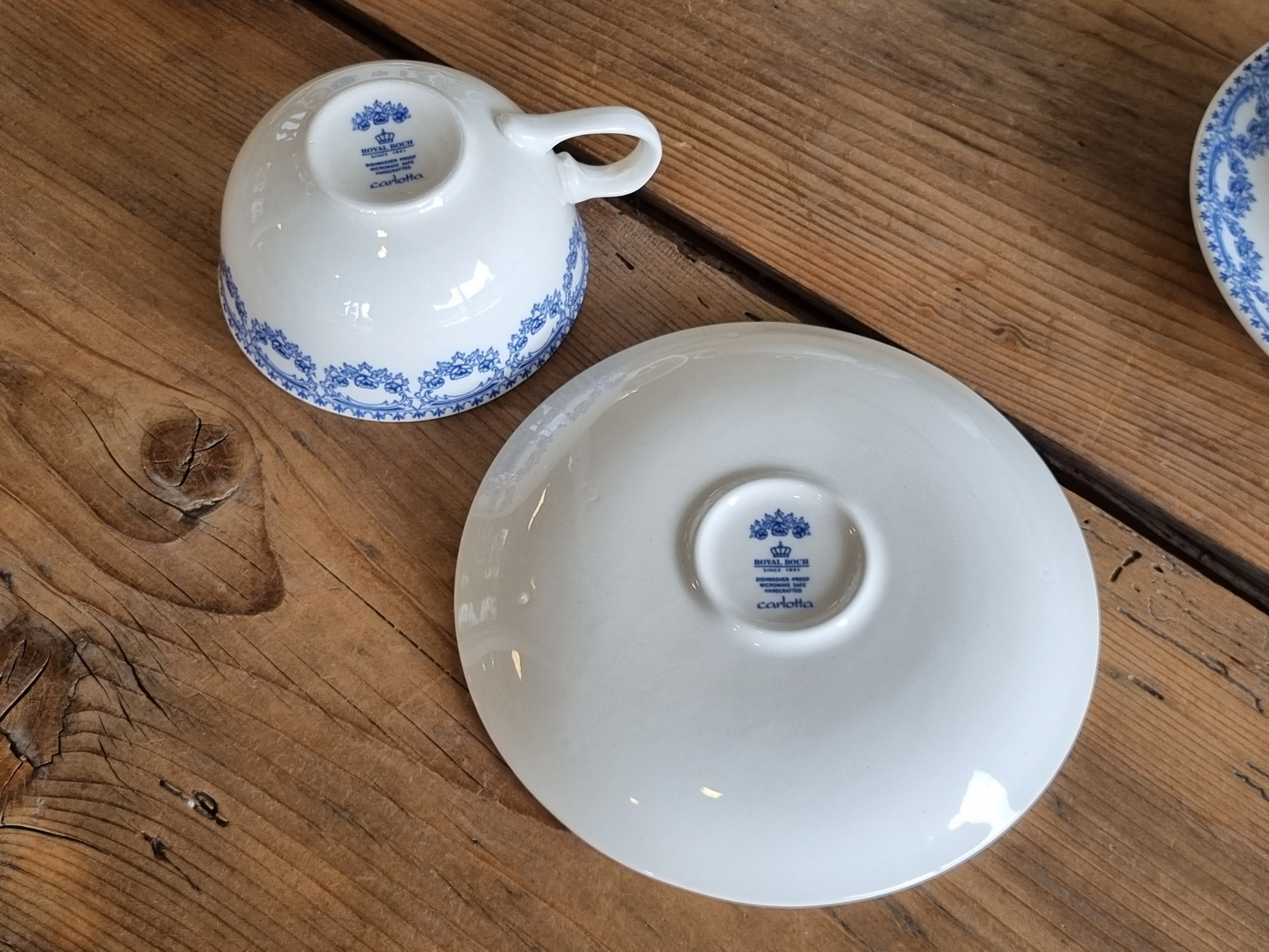 Boch Belgium Carlotta blauw theeservies 6-persoons