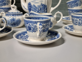 Villeroy en Boch Burgenland blauw Koffieservies 8-pers.