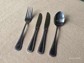 Complete bestekset 12 personen Inox parelrand 66 delen