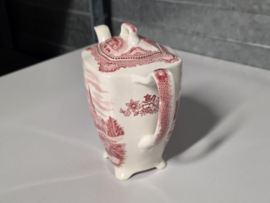 Engels rood Johnson Bros Old Britain Castles mini koffiepotje 13 cm