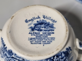Engels blauw Alfred Meakin English Village koffiestel