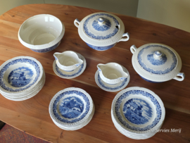 Boerenhoeve blauw Societe Ceramique Eetservies 8 personen