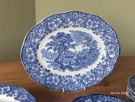 Engels blauw Enoch Wedgwood Woodland serviesset 6 personen