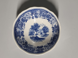 Villeroy en Boch Burgenland blauw Serveerkom op voet 19,5 cm