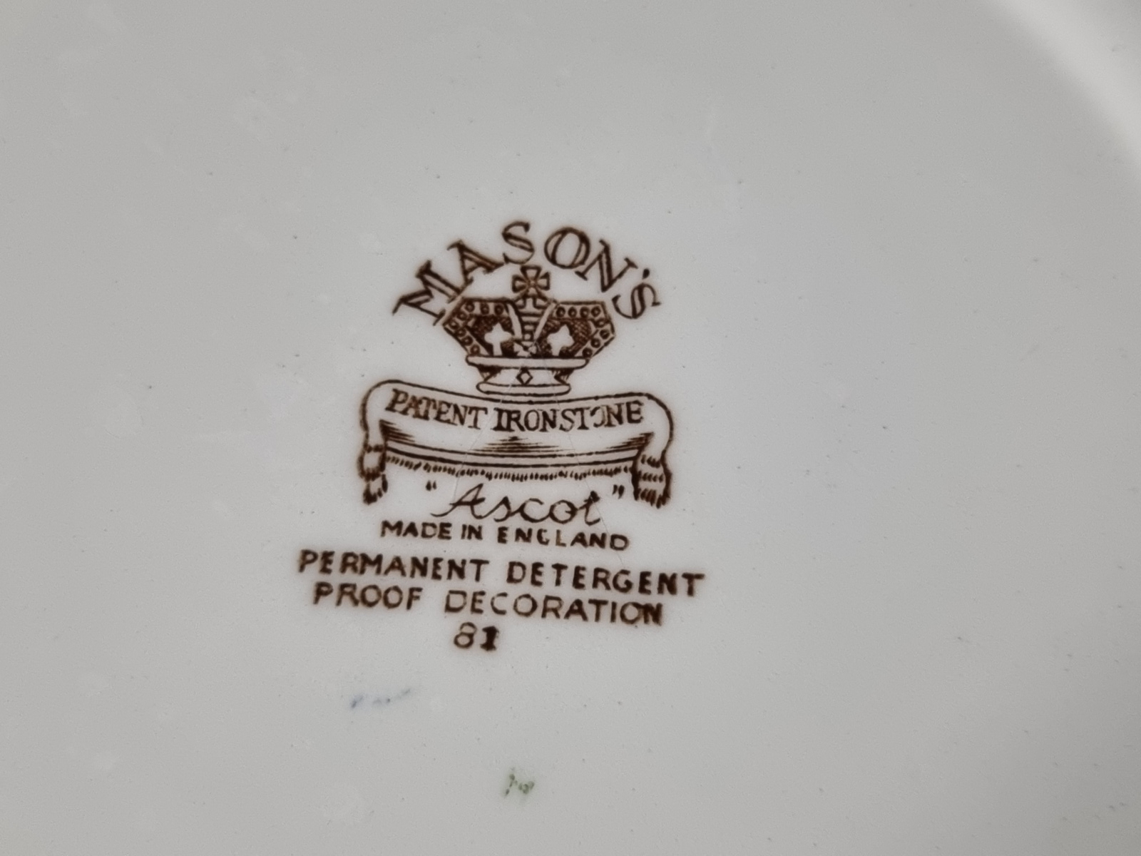 Engels bruin Ascot plat dinerbord 25 cm