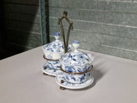 Zwiebelmuster Huttensteinach Houder met twee voorraadpotten