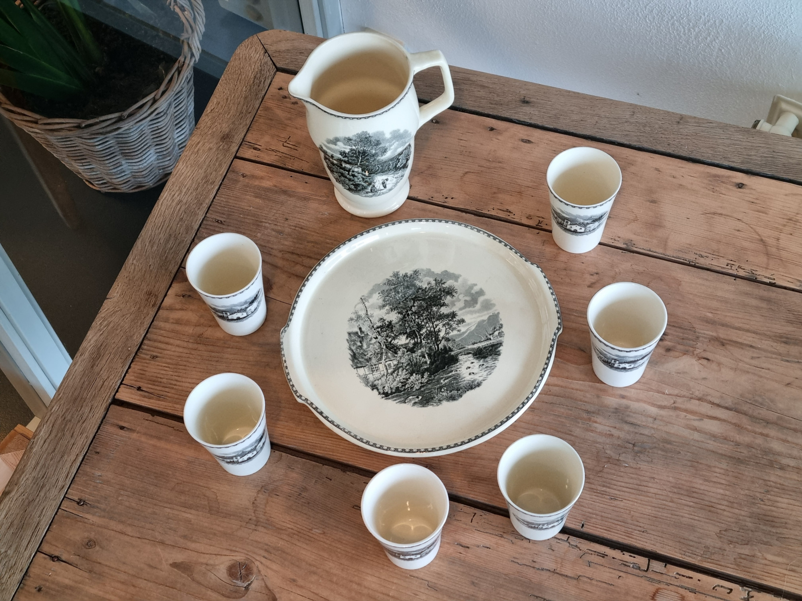 Landschap Zwart Societe Ceramique Chocoladestel 6-pers.