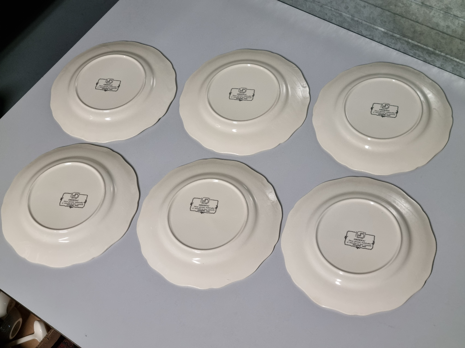 Frans Sarreguemines Obernai Set 6x Plat dinerbord 26 cm