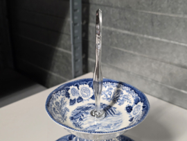 Engels blauw Enoch Wedgwood Lochs of Scotland Etagere 2-laags