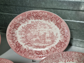Engels rood Ironstone EIT Ltd England serviesset 12 personen (kasteel)