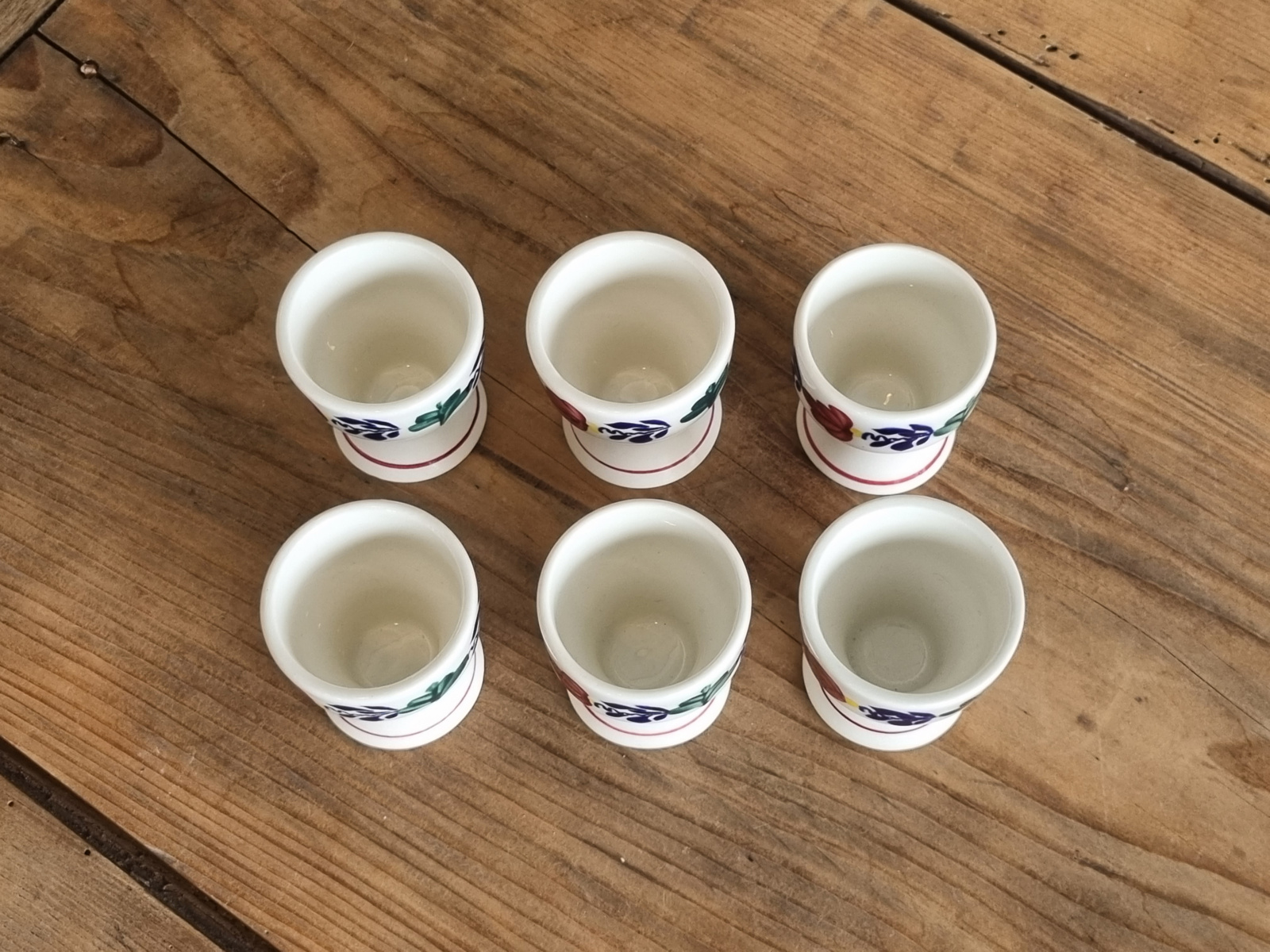 Boerenbont Boch set 6x Eierdopje (op voetje)