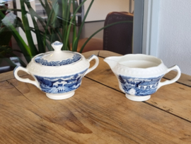 Boerenhoeve blauw Societe Ceramique Koffieservies 8-pers.