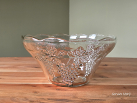 Vintage glazen bowl druiven 31 cm
