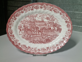 Engels rood Jachtservies Myott's Country Life Serveerschaal 29 cm