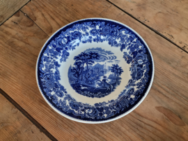 Petrus Regout blauw Lonka diep pasta curry bord Ø 23,5 cm (decor Amazone)