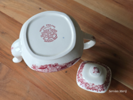 Engels rood Meakin Merrie England theepot