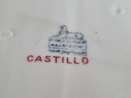 Regout Castillo Old England rood ovale schaal 34 cm