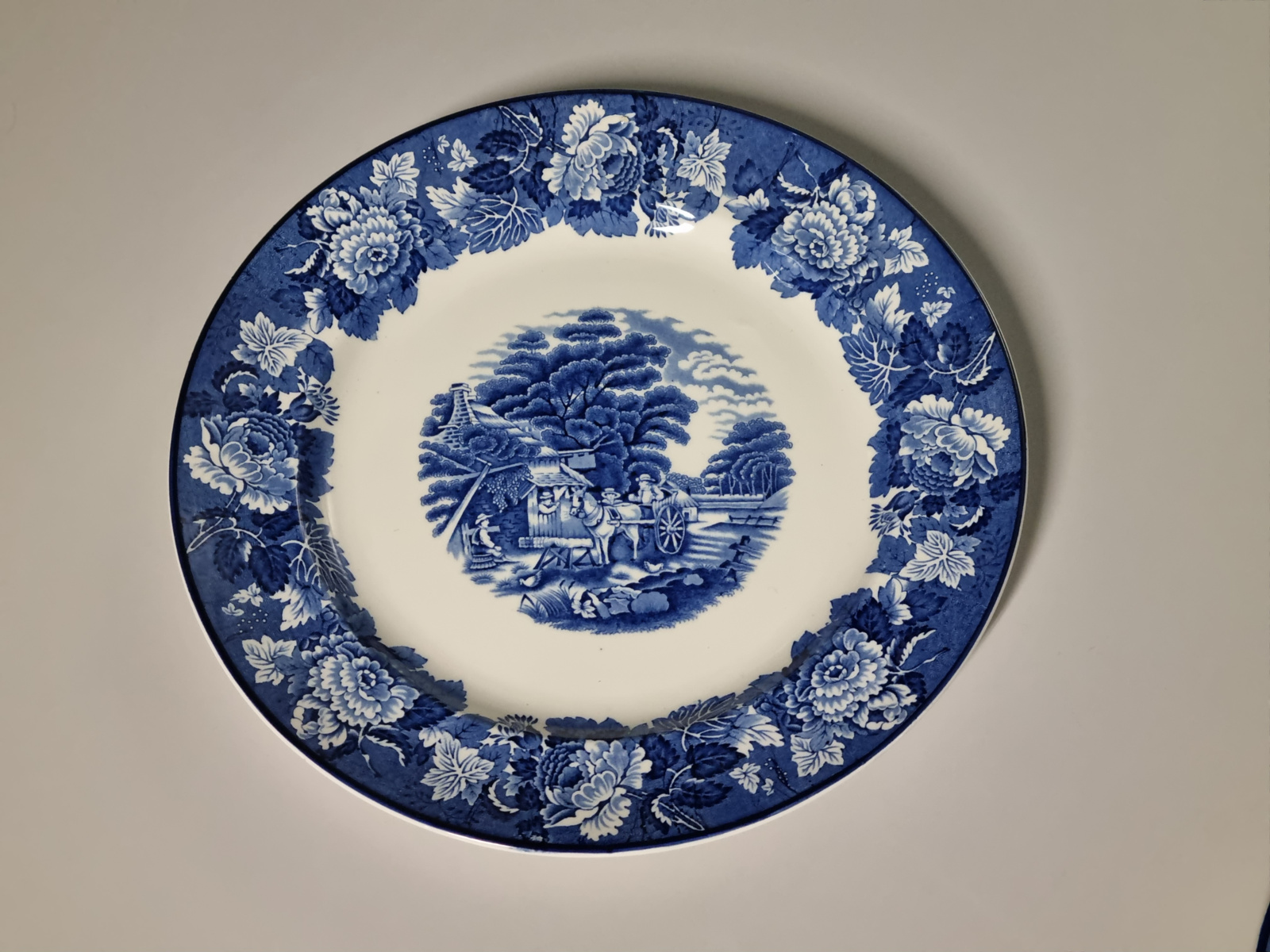 Engels blauw Woods Ware  Serveerbord Pannenkoekenbord 30,5 cm
