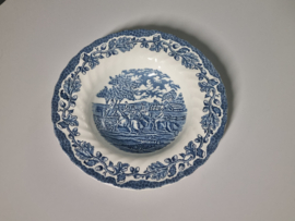 Engels blauw Jachtservies Myott's Country Life Diep Pasta Soep Bord 22,5 cm