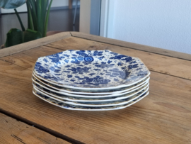 Beatrix Societe Ceramique set 6x ontbijtbordje 21,5 cm met goudluster (hoekig model)