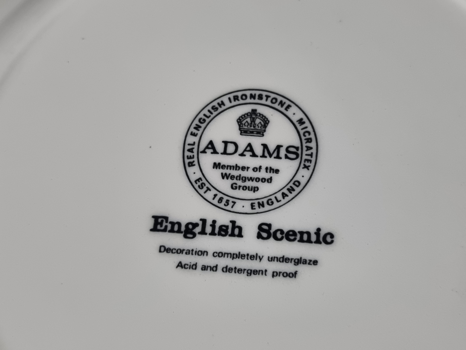 Engels rood Wedgwood Adams English Scenic ontbijtbordje 20 cm (recht randje)