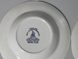 Engels blauw Mix & Match Set 6x diepe borden 22 - 22,5 cm