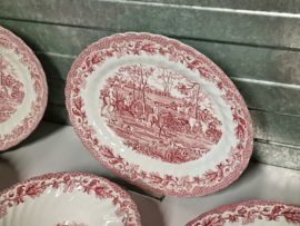 Engels rood Jachtservies Myott's Country Life Eetservies 8-pers