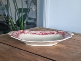 Victoria Rood Societe Ceramique Broodschaal Broodschuit 35 cm (creme)