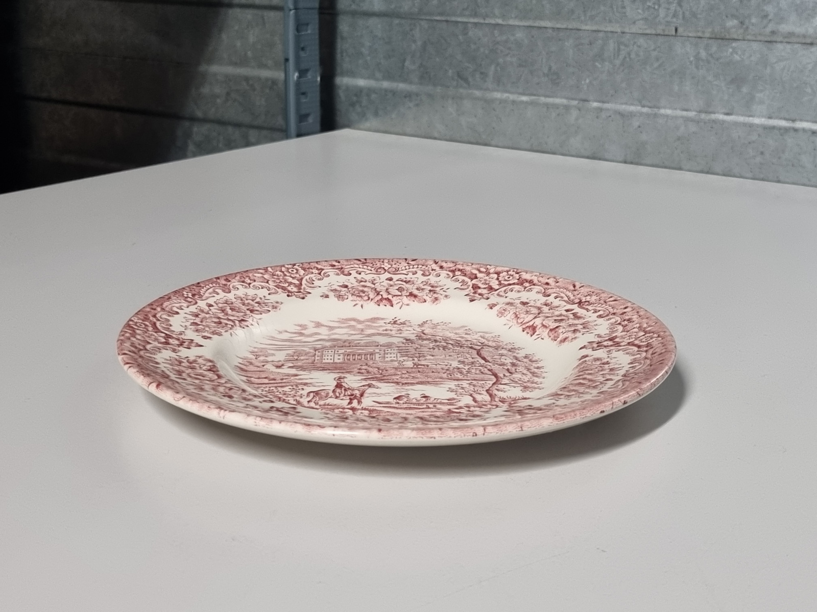 Engels rood Ironstone Ontbijtbordje 19,5 cm (ruiter)