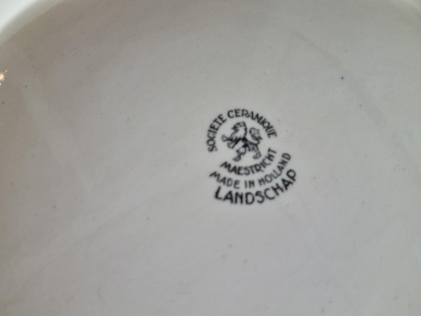Landschap Zwart Societe Ceramique Gebakstel 6 persoons (hoekig model)