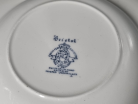 Engels blauw/grijs Crown Ducal Bristol diep bord 22,5 cm