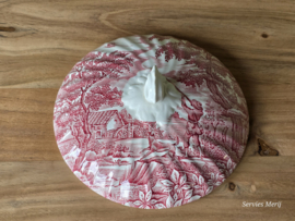 Engels rood The Hunter by Myott los Deksel voor dekschaal terrine