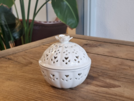 Authentic Leeds Pottery Doosje met roosje deksel (rond) klein