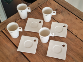 Verkocht = Royal Boch Zeosen set 4x Kop en schotel