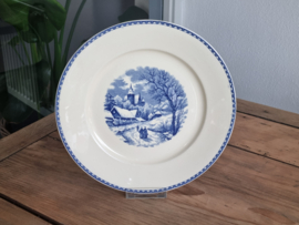 Landschap Blauw Societe Ceramique Plat Dinerbord 25 cm (rond model)