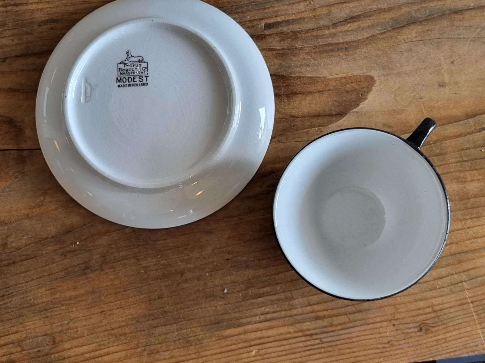 Petrus Regout Modest Kop en schotel