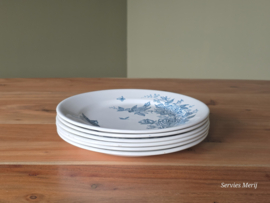 Nimy Belgium Vogels set 6x plat dinerbord 22,5 cm