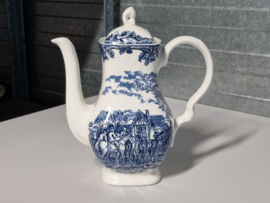 Engels blauw Myott's Country Life Koffiepot 21,5 cm