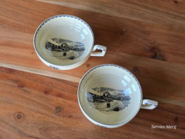 Landschap Zwart Societe Ceramique set 2x Kopje Hilversum