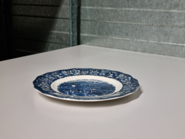 Engels blauw Palissy Pottery Thames River Scenes ontbijtbord 20 cm