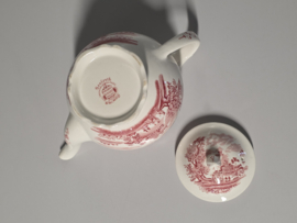 Engels rood Woods Burslem England Seaforth theepot 12 cm