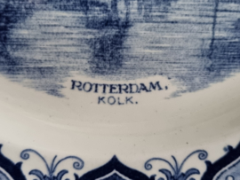 Wandbord Societe Ceramique Mooi Nederland Rotterdam KOLK blauw 23 cm