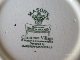 Engels Mason's Christmas Village 1983 Kerstservies hoge schaal 23,5 cm (craquelee)