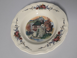 Frans Sarreguemines Obernai diep bord 23 cm (toren)