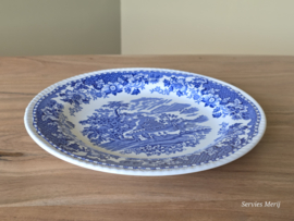 Engels blauw Woods Burslem England Seaforth dinerbord 25 cm