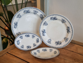 Petrus Regout decor Sika set 4x serveerschalen serveerborden