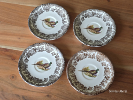 Engels Palissy Game Series set 4x koffie kop en schotel (afb. fazant - snip)