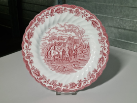 Engels rood Jachtservies Myott's Country Life Plat Dinerbord 26,5 cm