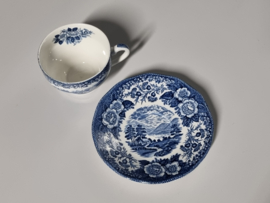 Engels blauw Enoch Wedgwood Lochs of Scotland Kop en schotel